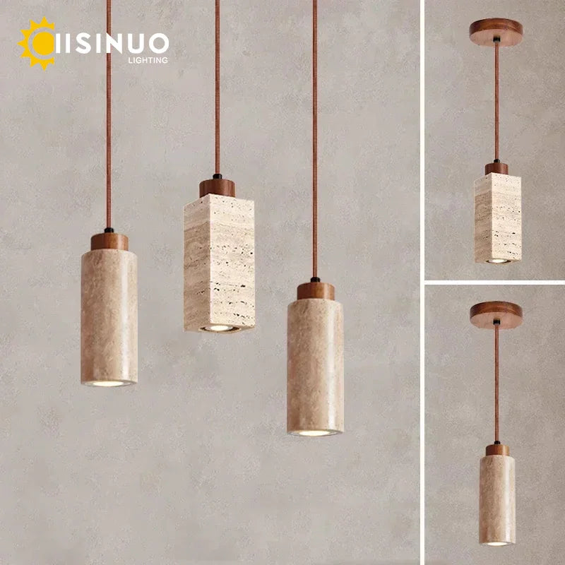 Wabi-Sabi Stone Pendant Lamp