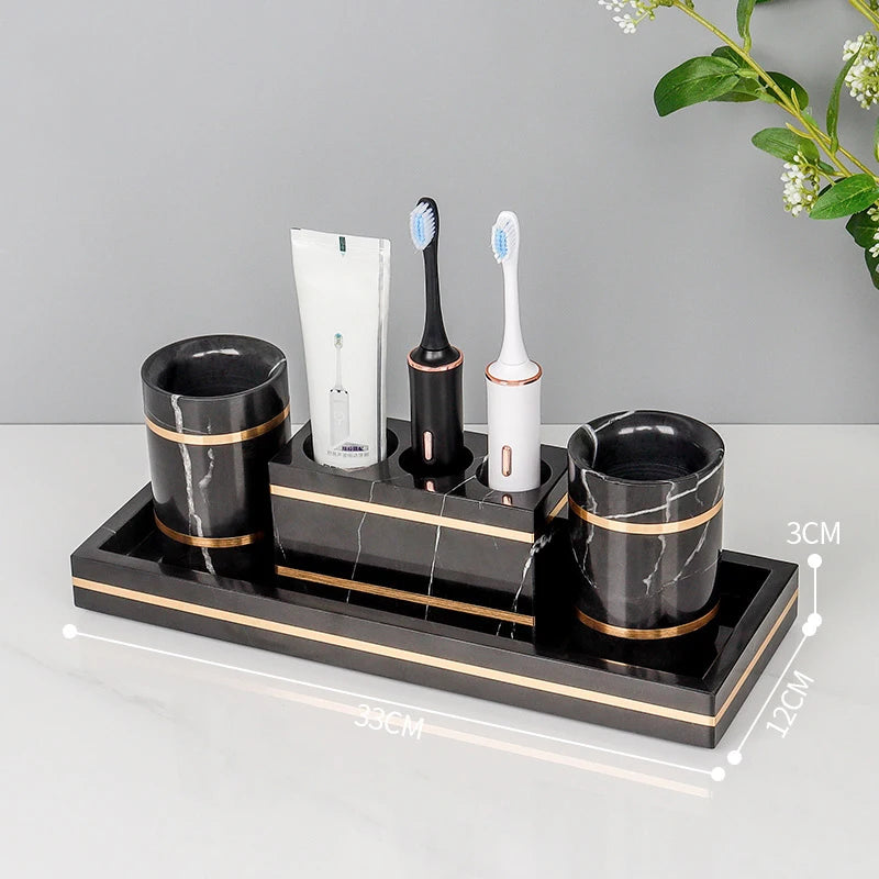 Nero Marquina Bathroom Set