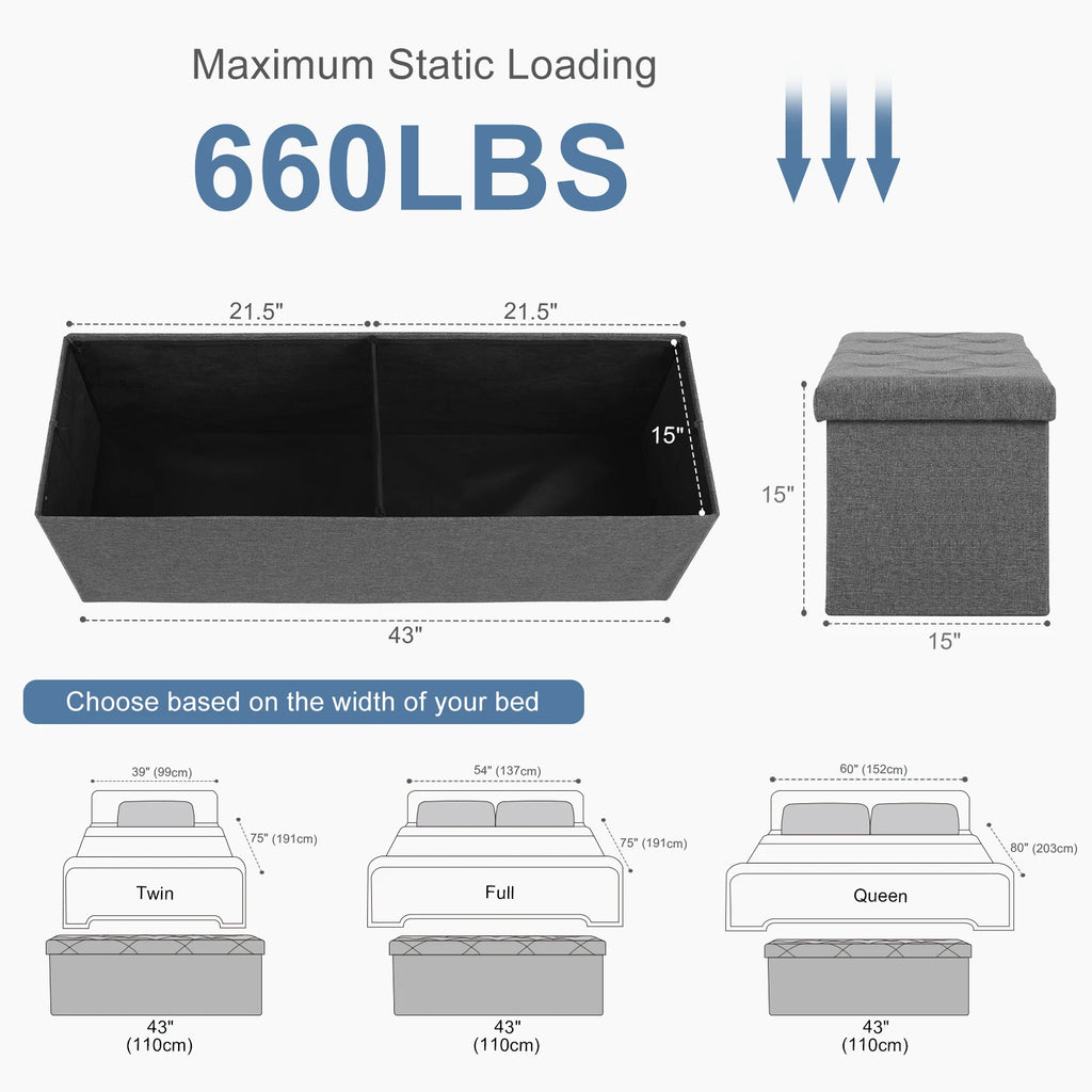 Storage Ottoman Footstool