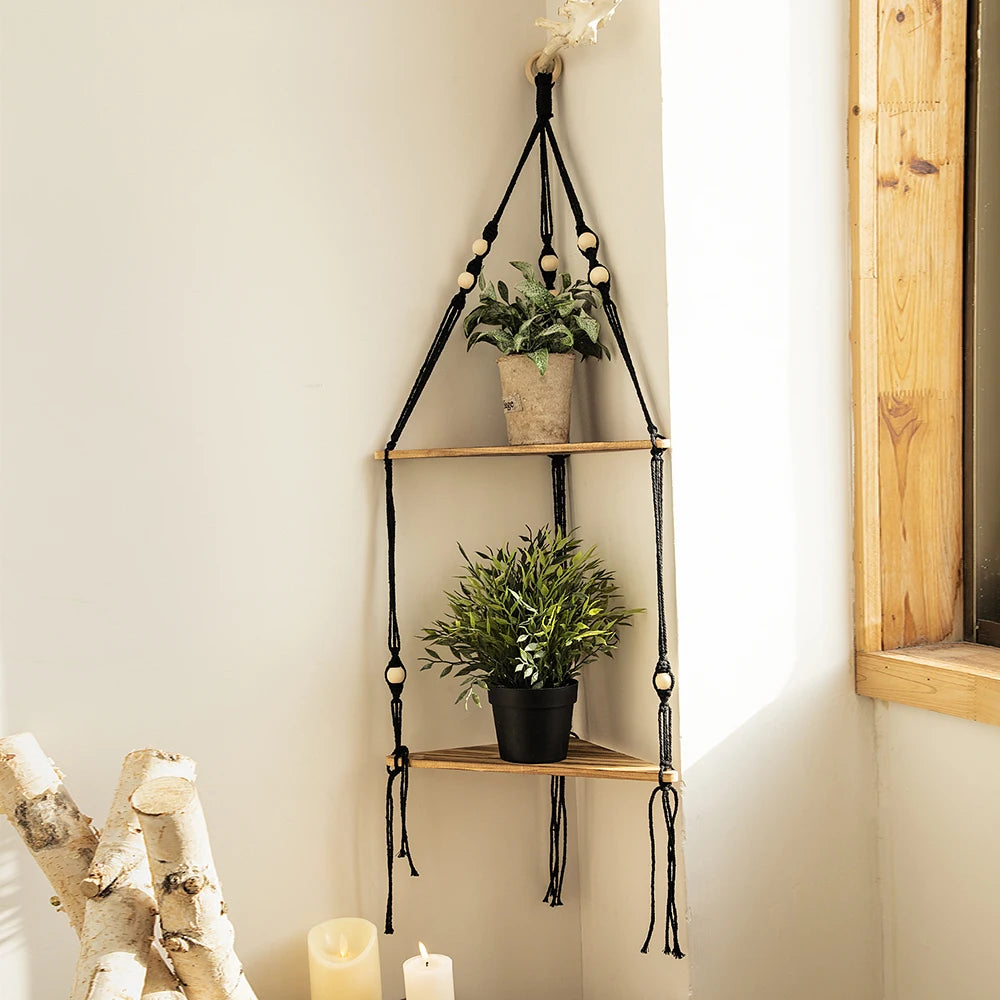 Floating Corner Wall Shelf