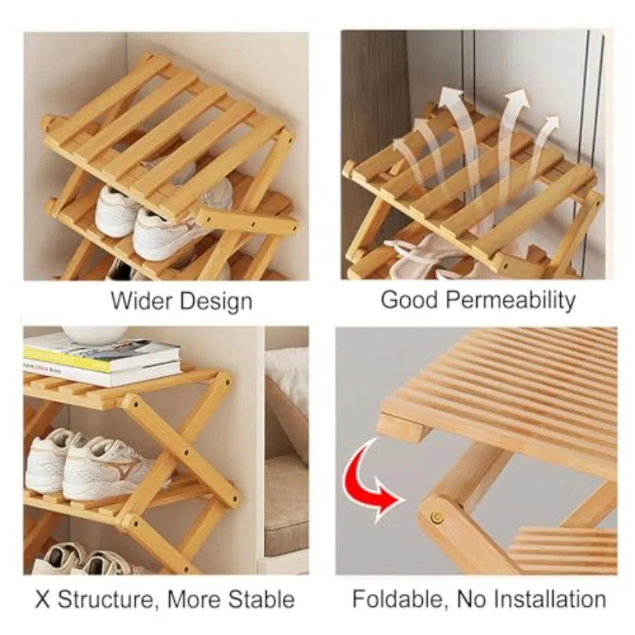 Bamboo Shoe Rack