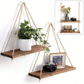 Boho Oval Beige Floating Wall Shelf