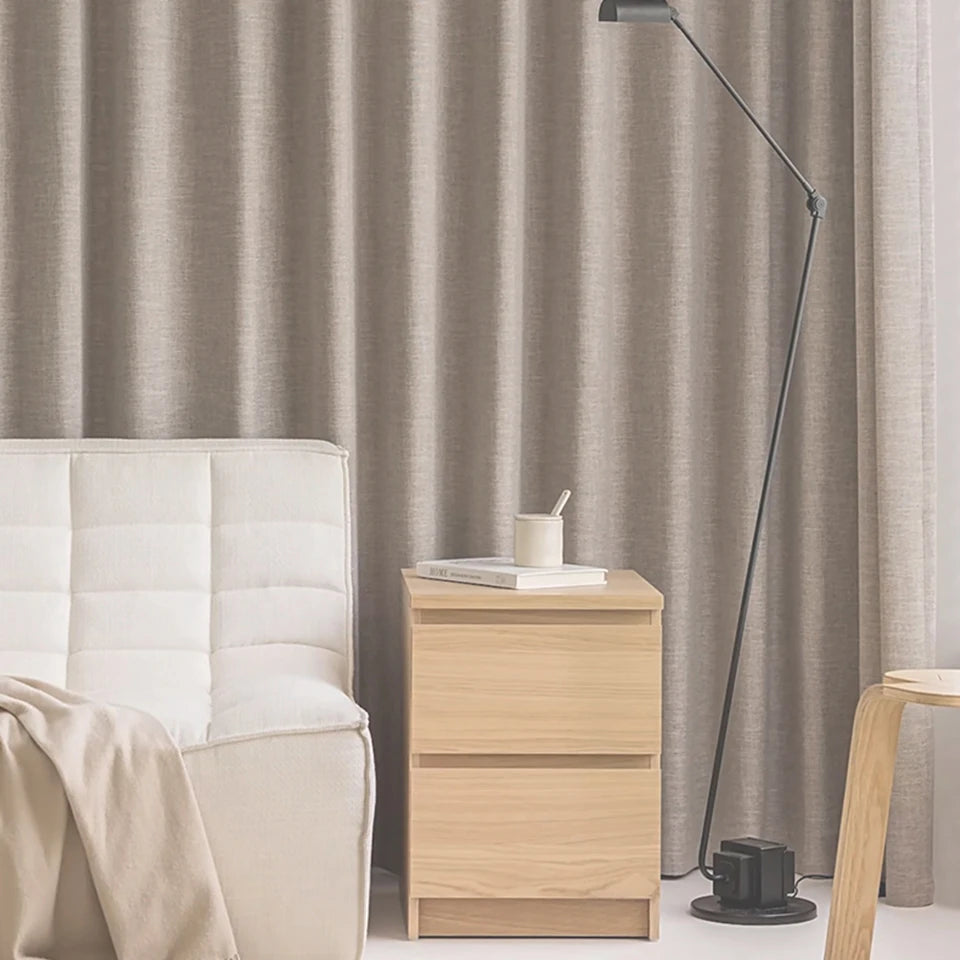 Modern Linen Blackout Curtains