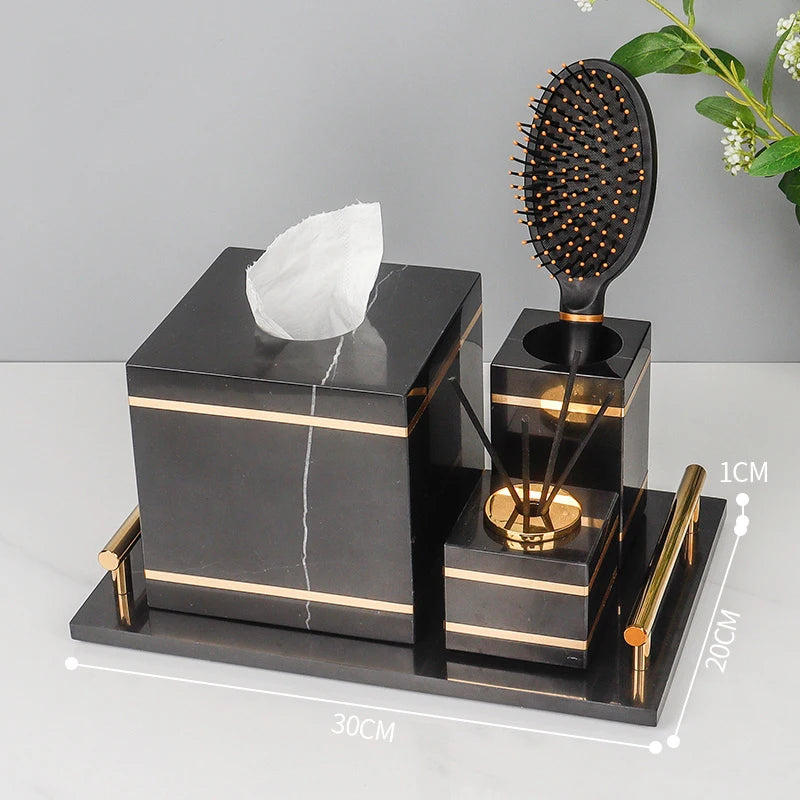 Nero Marquina Bathroom Set