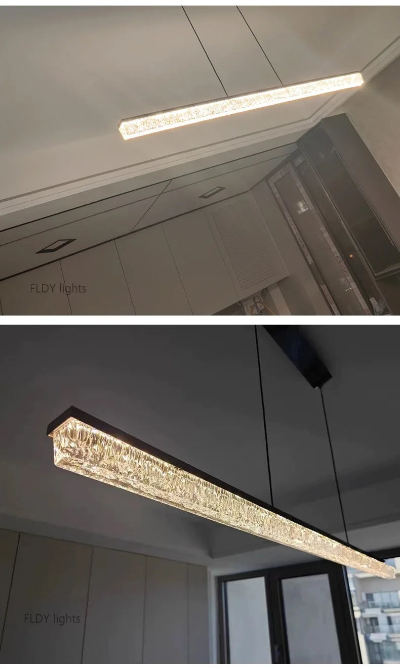 Nordic Glass Linear Pendant Light
