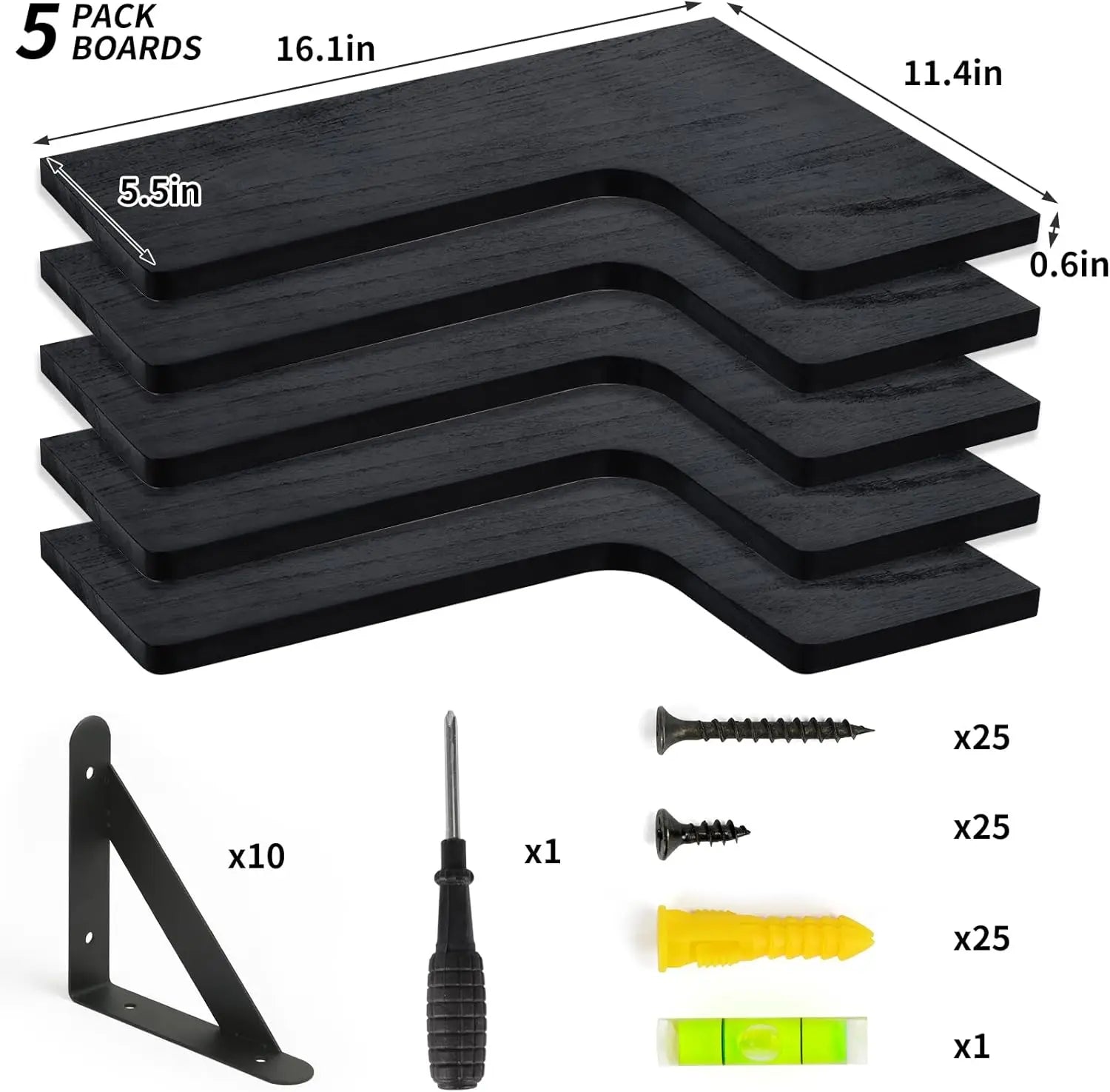 Floating Corner Wall Shelf