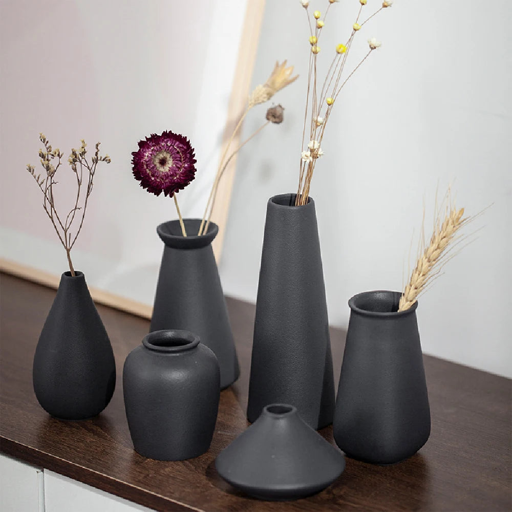 Matte Frosted Ceramic Bud Vase