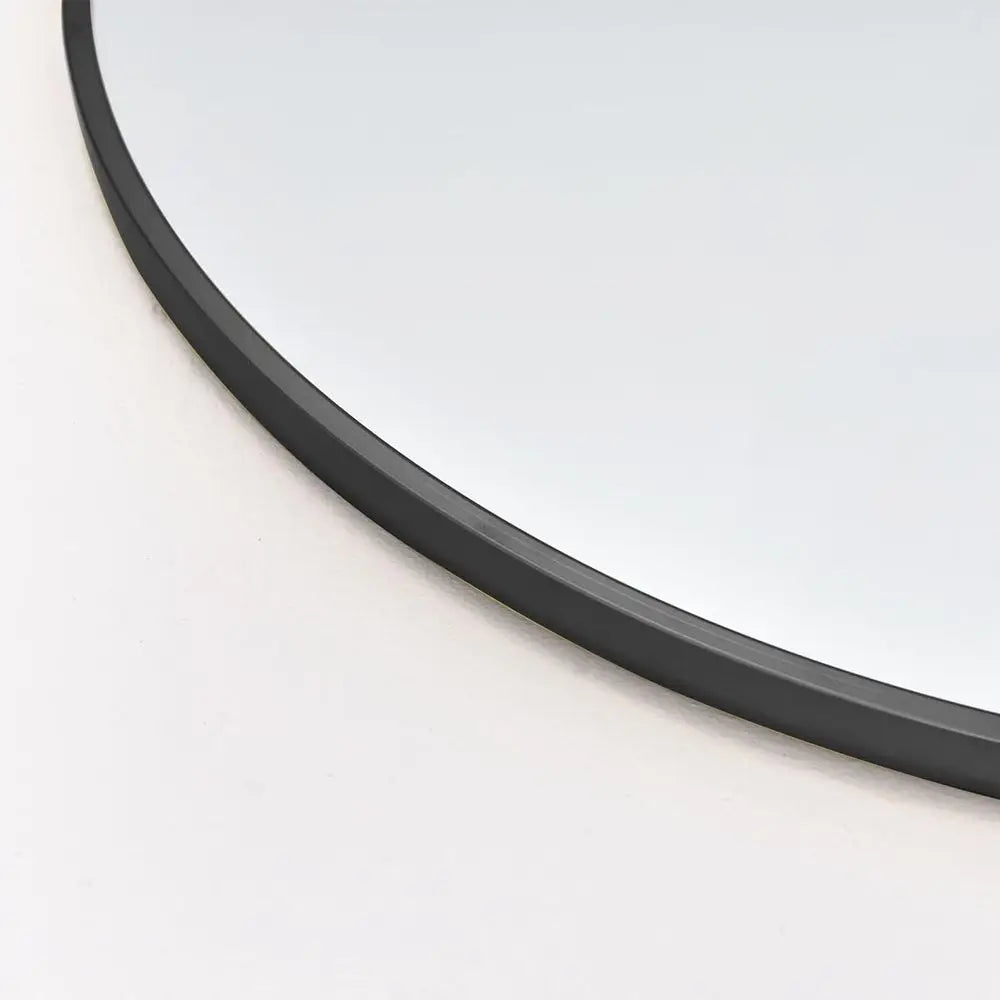 Arched Black Full-Length Wall Mirror