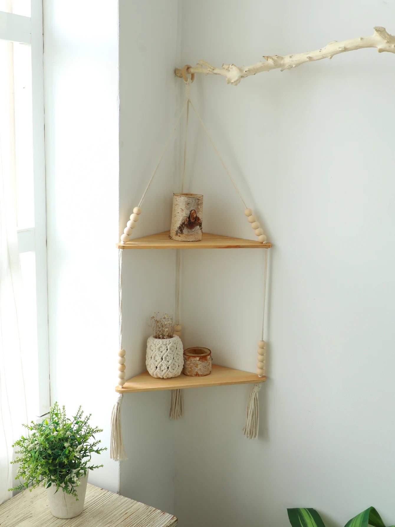 Floating Corner Wall Shelf