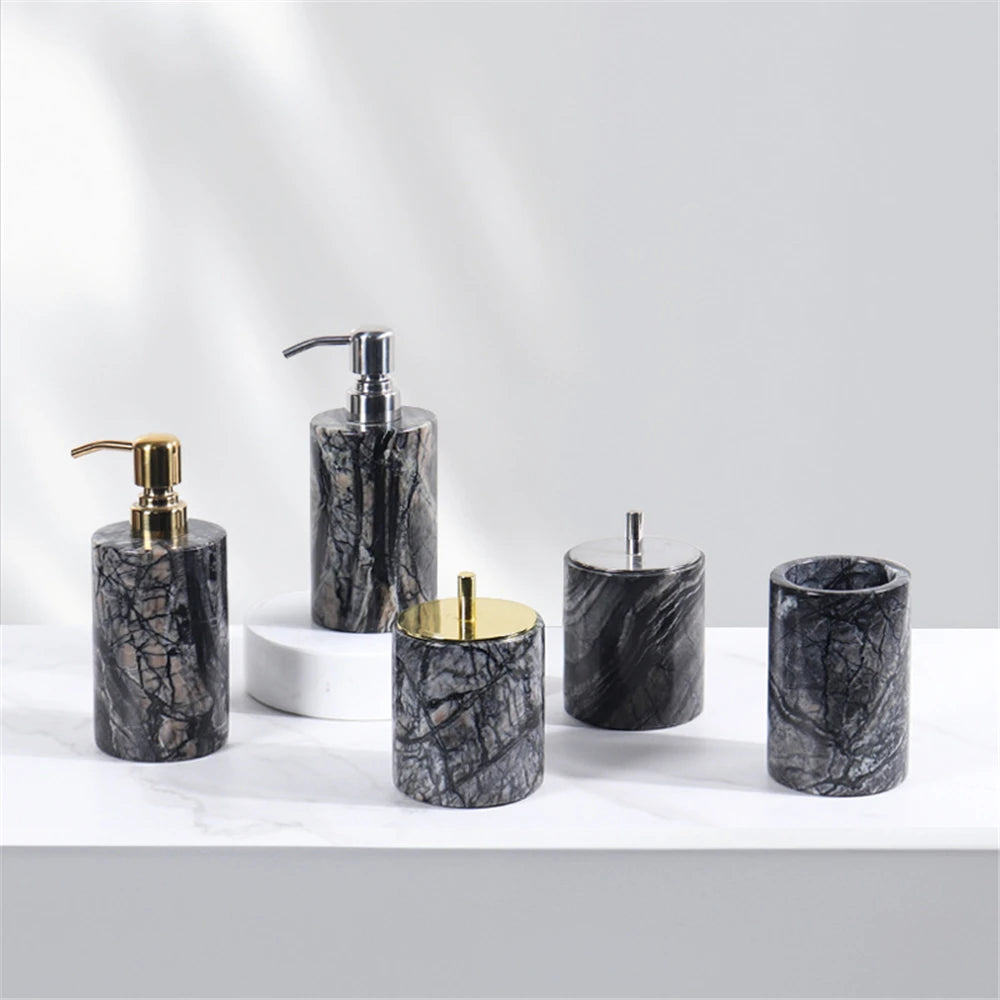 Grey Marble Bathroom Set