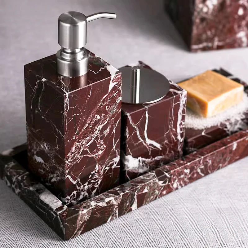 Purple Marble Bathroom Set