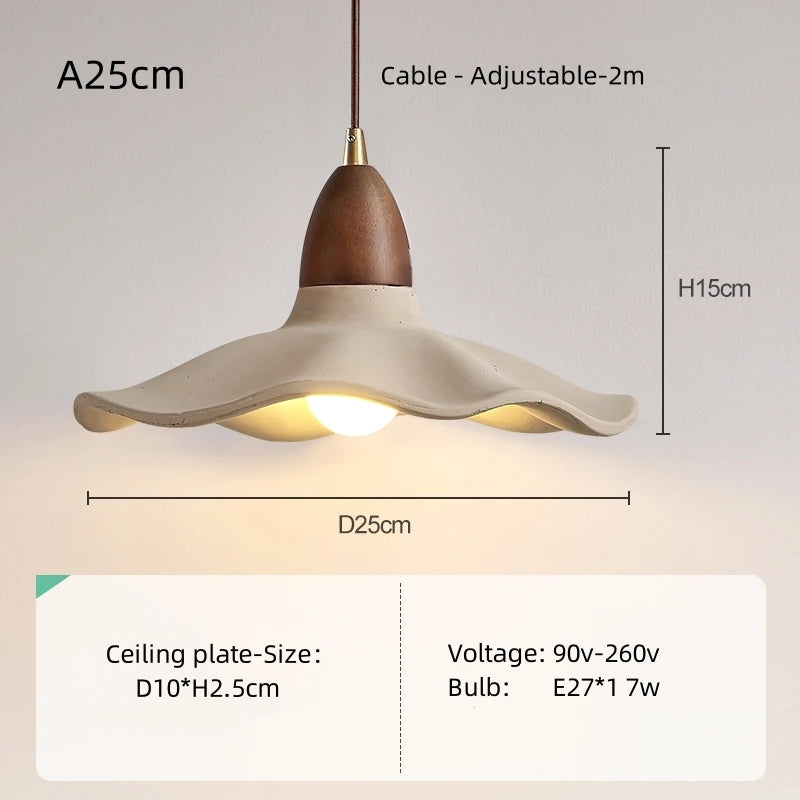 Wabi-Sabi Wood Pendant Chandelier