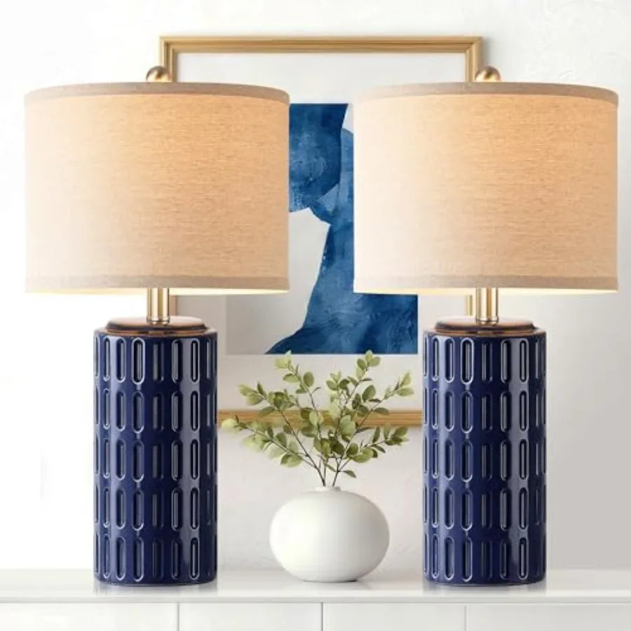 Ceramic Table Lamp, Set of 2