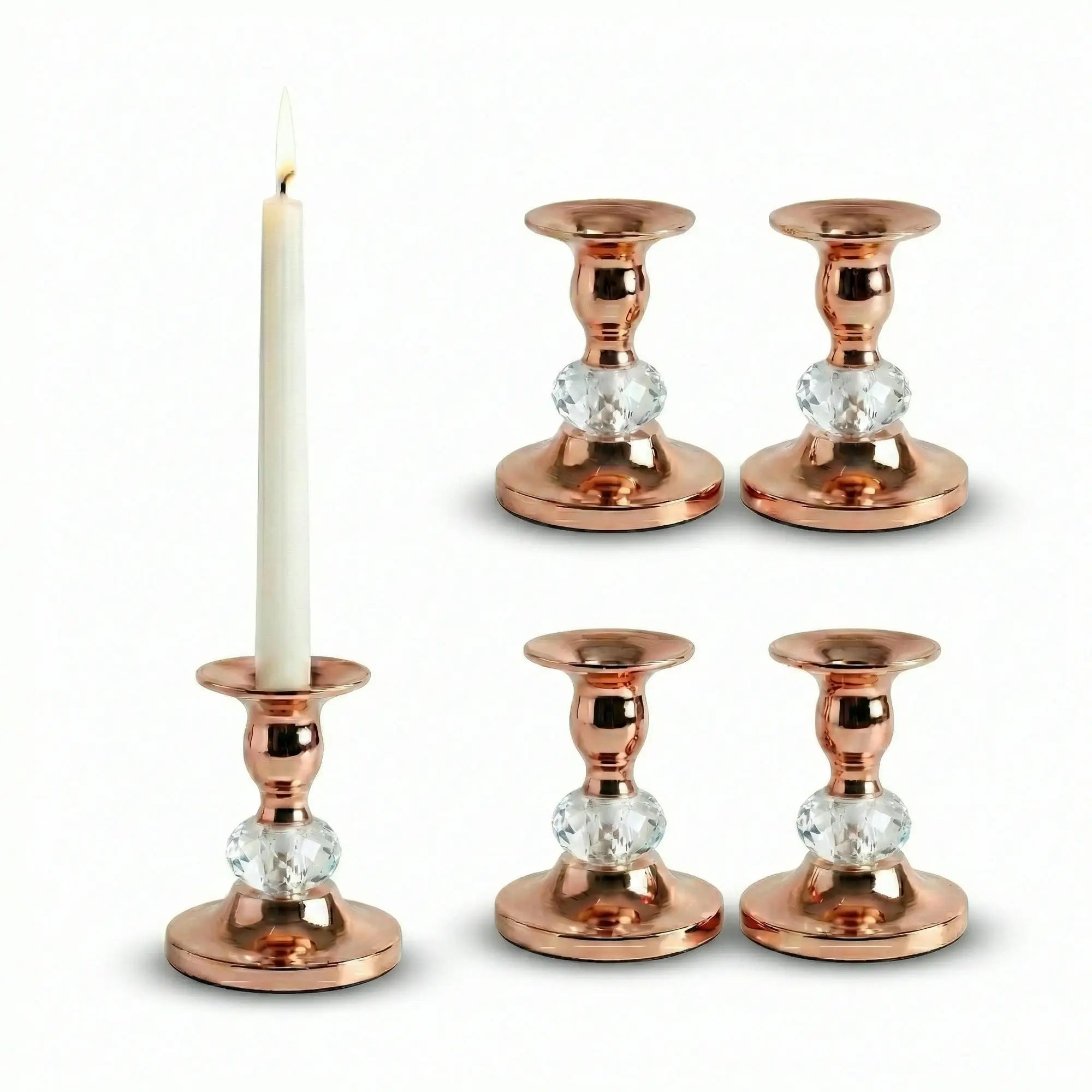 Vintage Crystal Candlestick (2-Piece Set)
