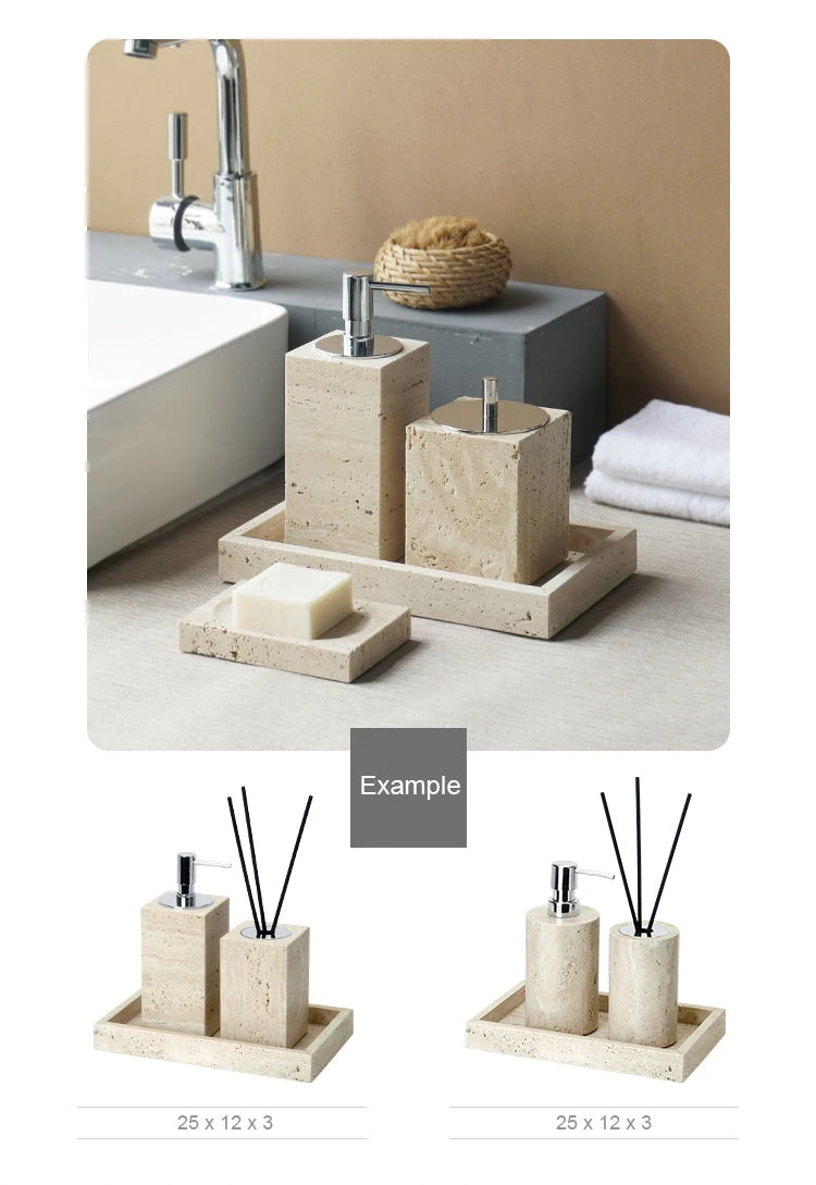 Travertine Bathroom Set