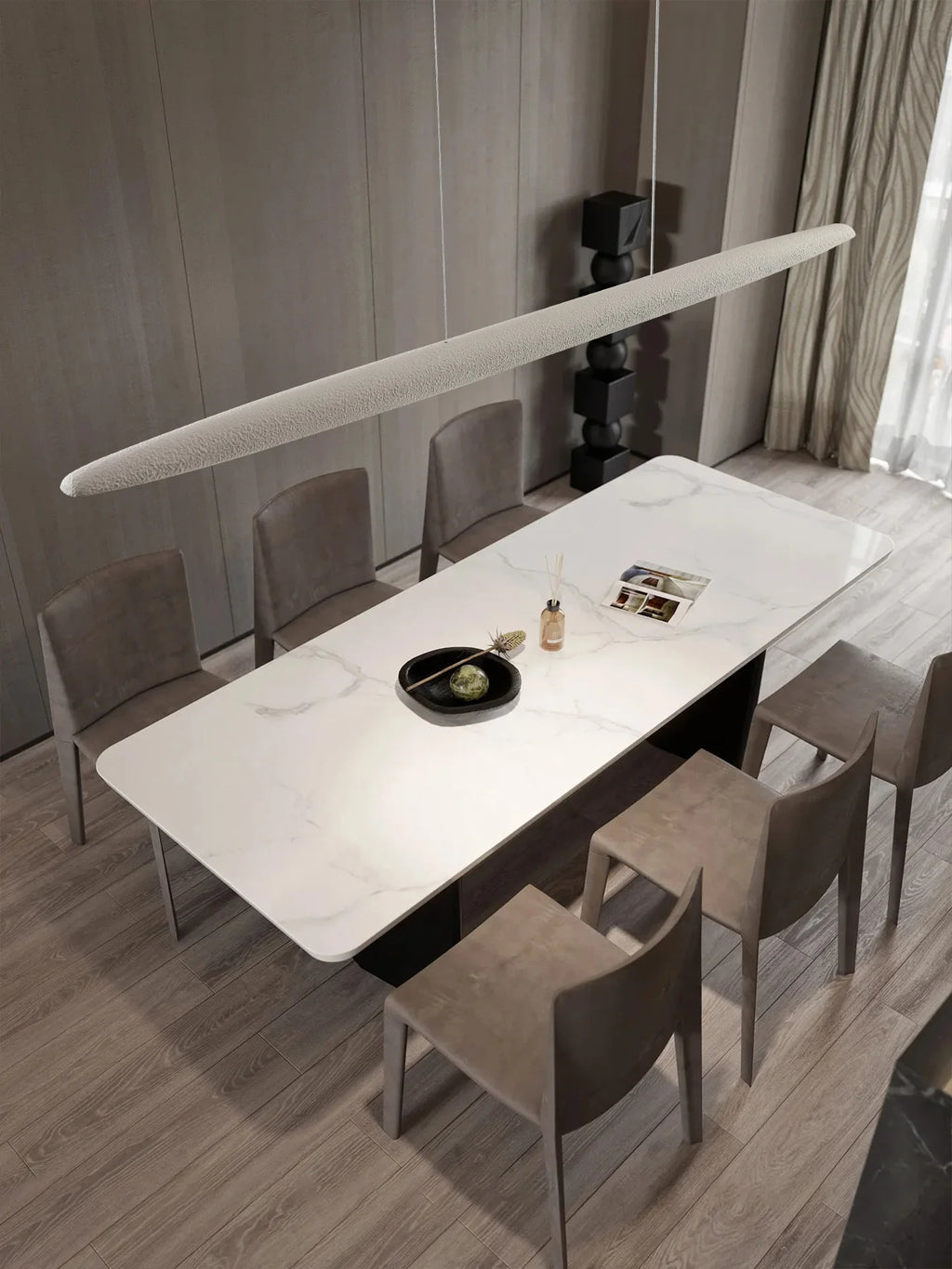 Wabi-Sabi Wood Linear Pendant Light
