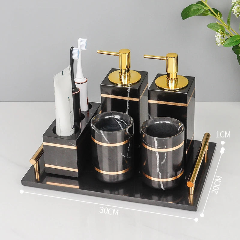 Nero Marquina Bathroom Set