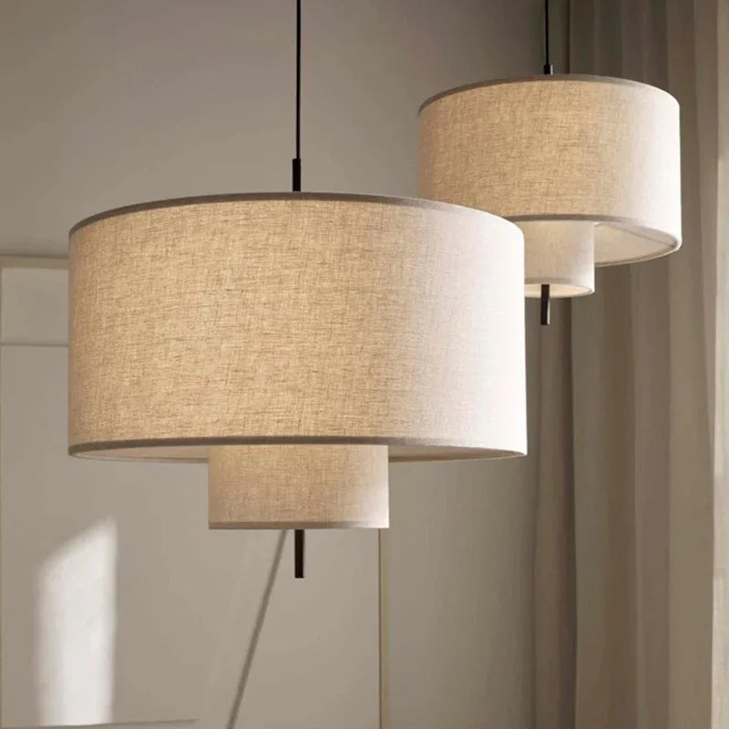 Wabi-Sabi Fabric Pendant Chandelier