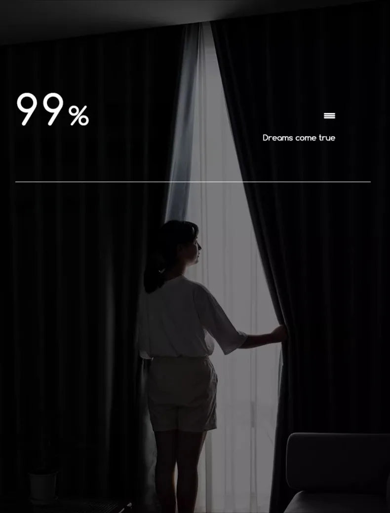 Modern Linen Blackout Curtains