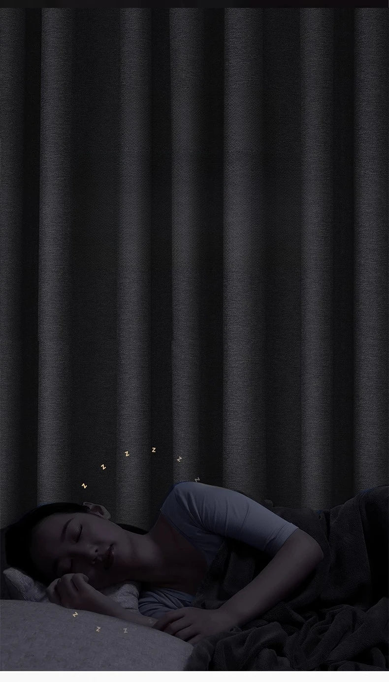 Modern Cotton-Linen Blackout Curtains