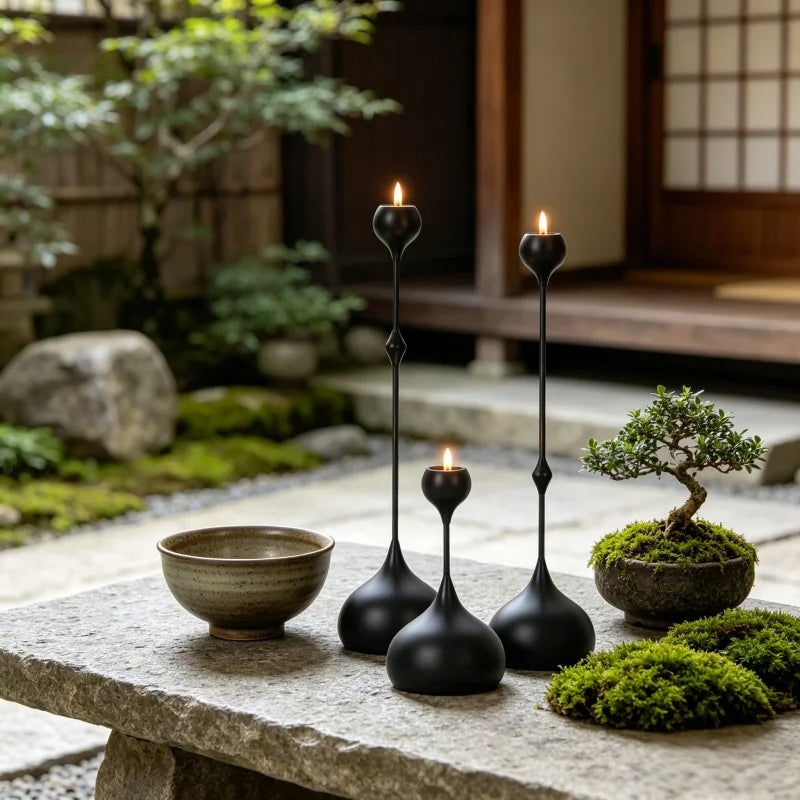 Luxury Brass Candlestick (3-Piece Set)