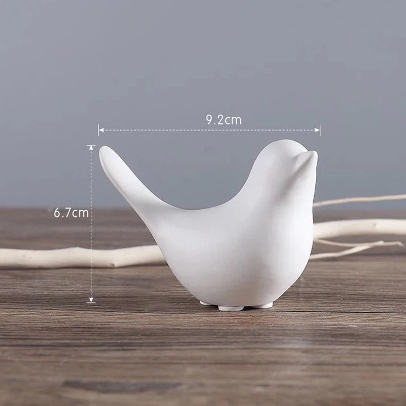Nordic Ceramic Bird Figurine