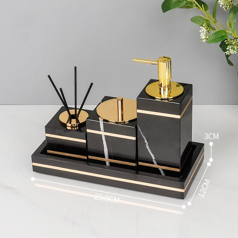Nero Marquina Bathroom Set
