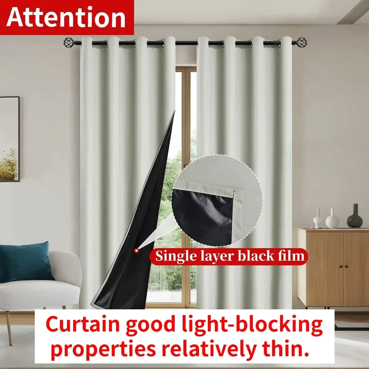 Modern Linen Blackout Curtains