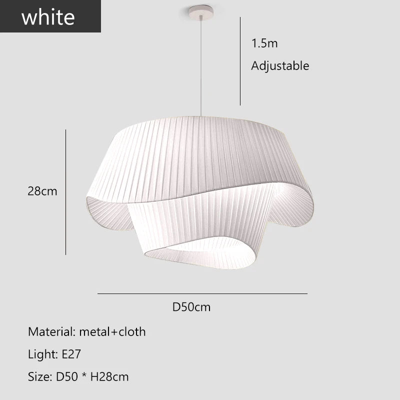 Wabi-Sabi Fabric Pendant Chandelier