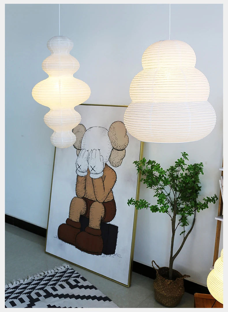 Wabi-Sabi Paper Pendant Chandelier