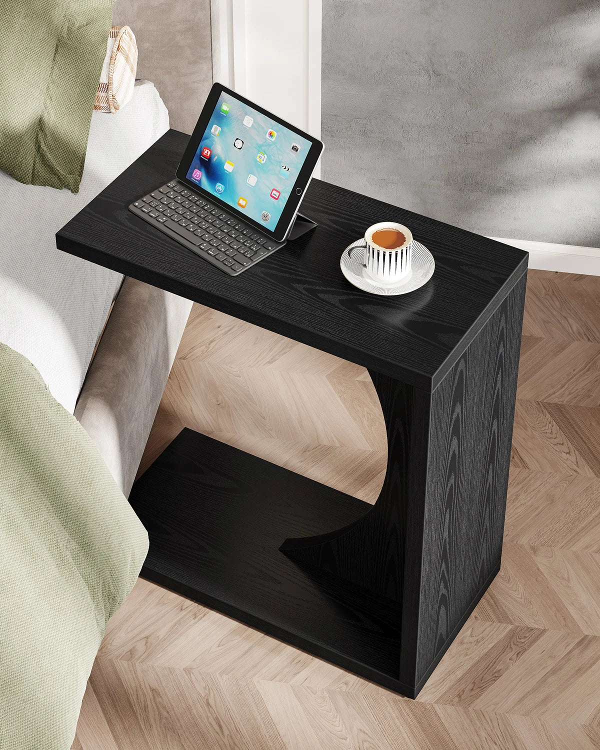 C-Shaped Sofa Side Table