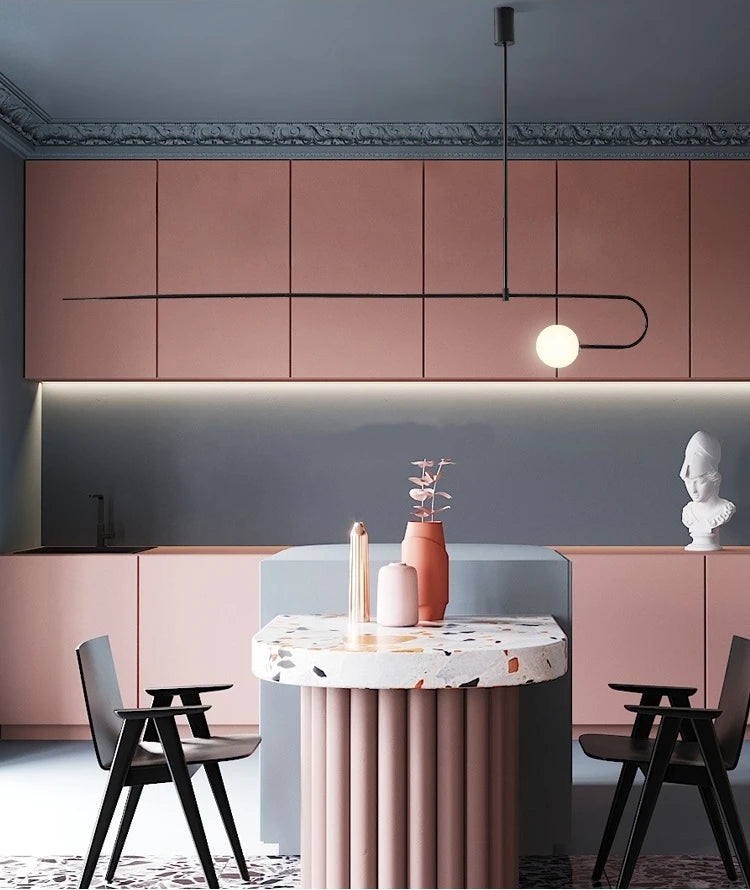 Nordic Glass Arc Pendant Lamp
