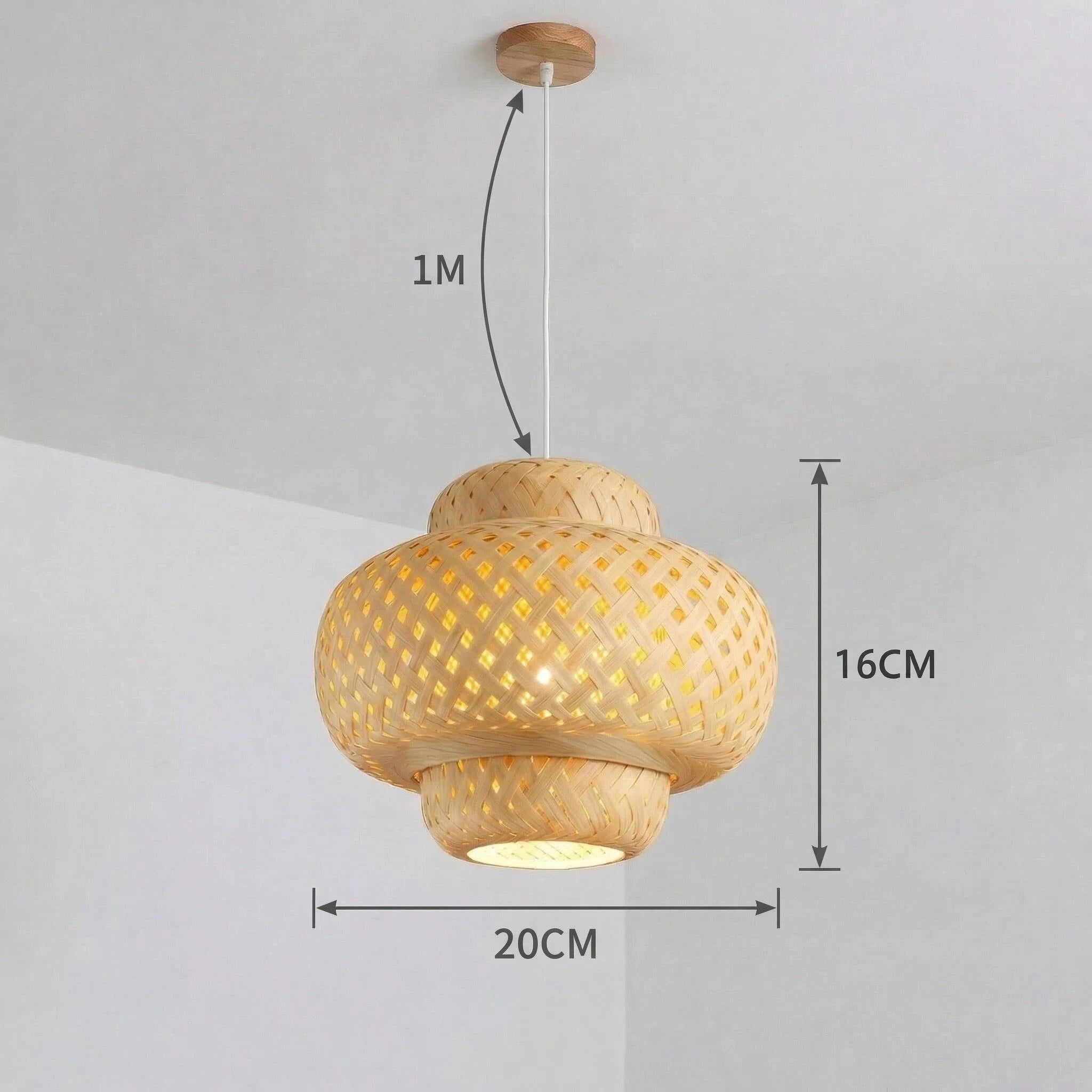 Vintage Bamboo Pendant Chandelier