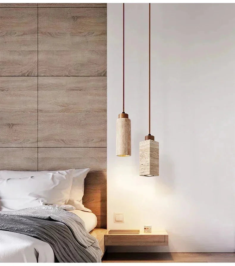 Wabi-Sabi Stone Pendant Lamp