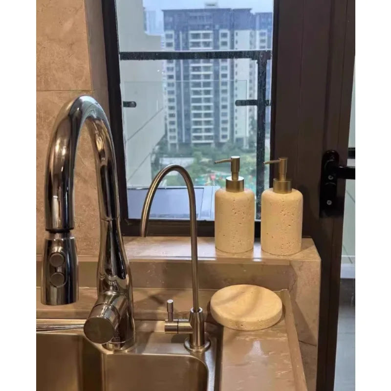 Travertine Bathroom Wash Set