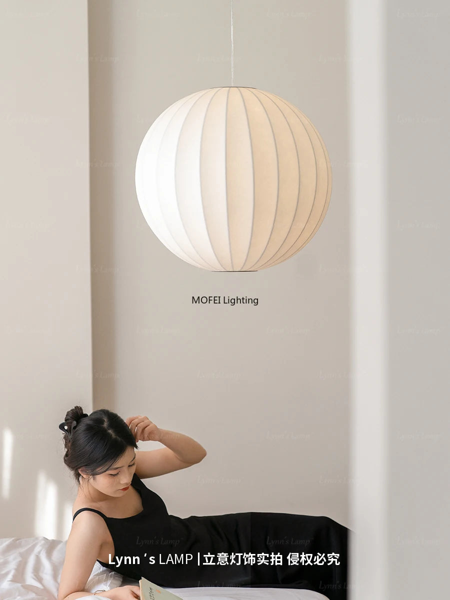 Wabi-Sabi Fabric Pendant Lamp