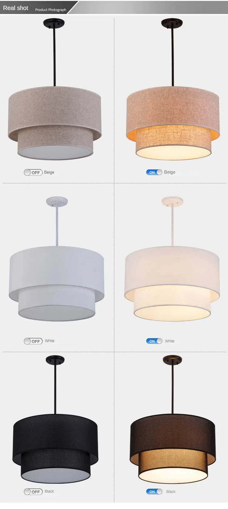 Minimalist Fabric Pendant Lamp