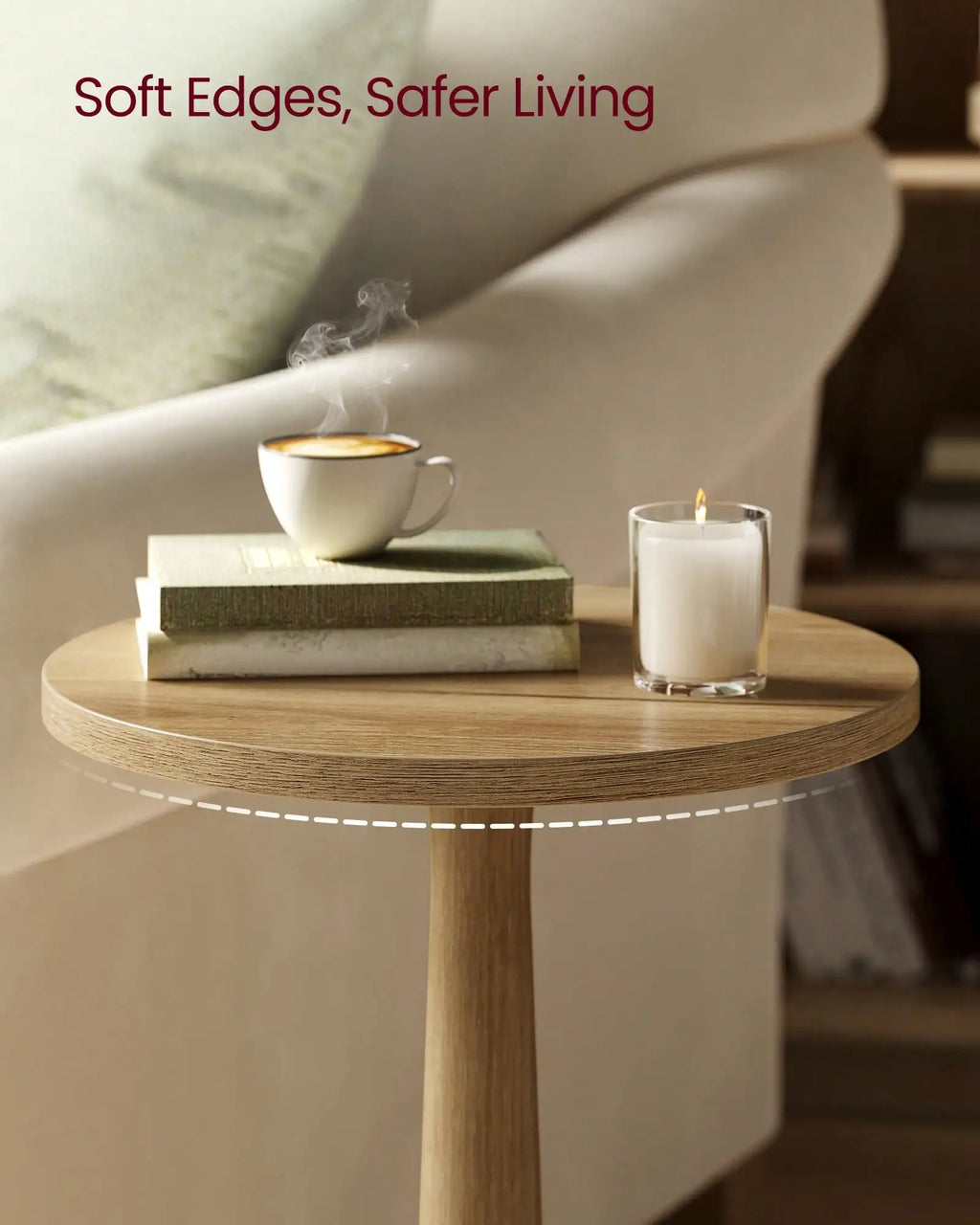 Round Wood Side Table