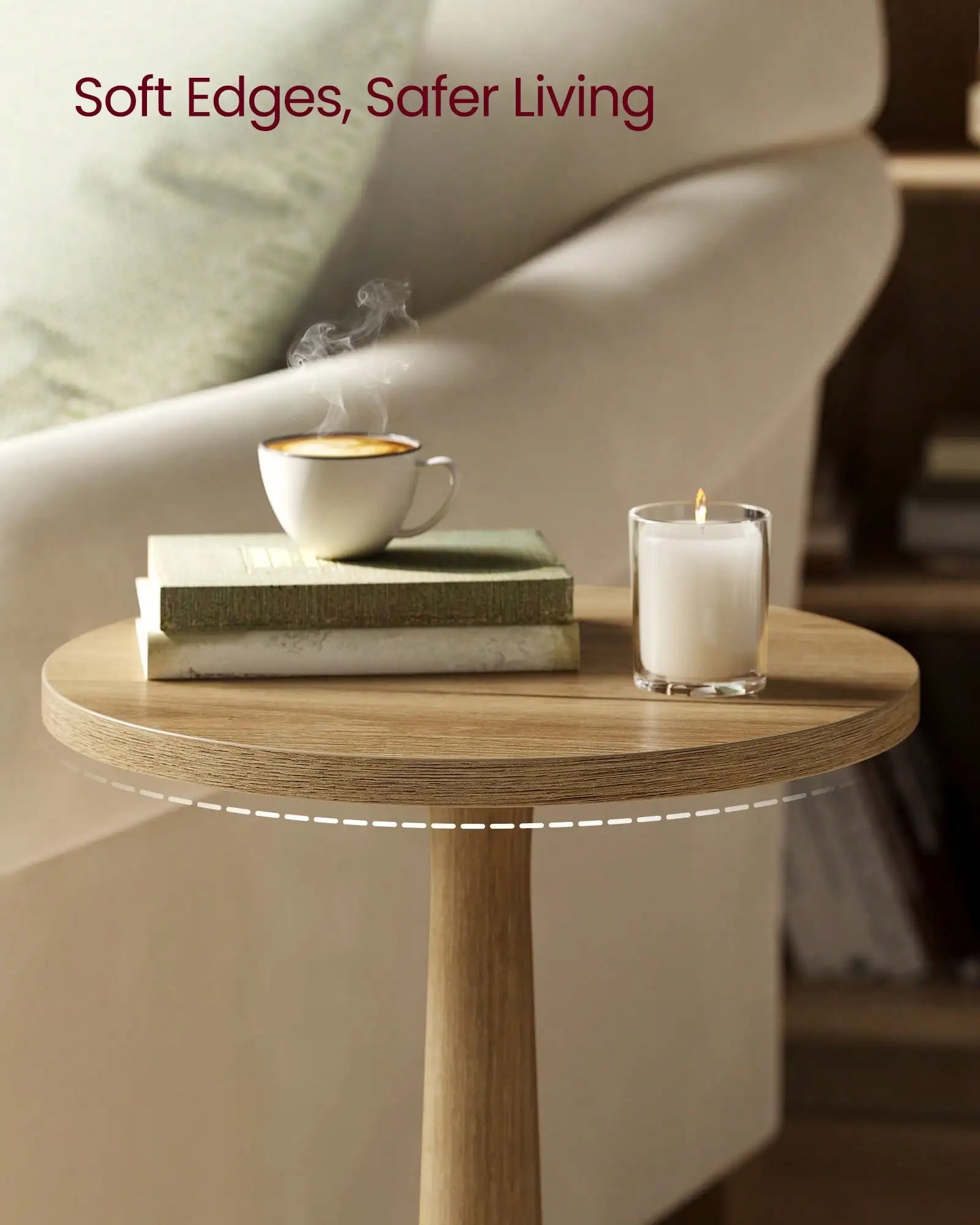 Round Wood Side Table