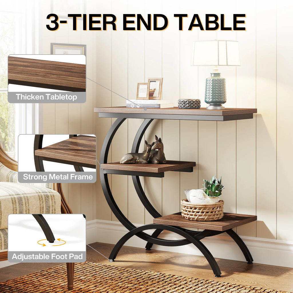 C-Shaped Sofa Side Table
