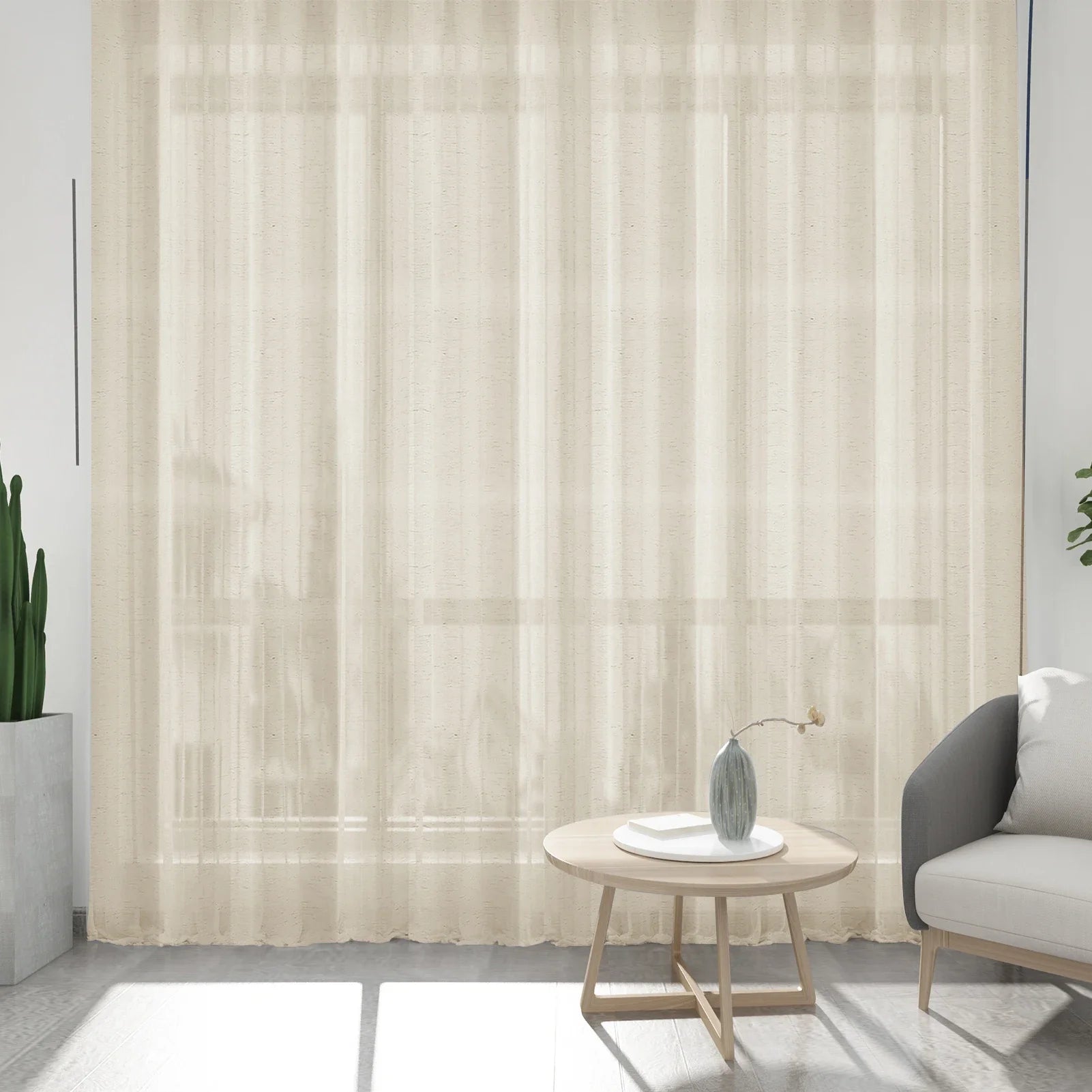 Modern Linen Sheer Curtains