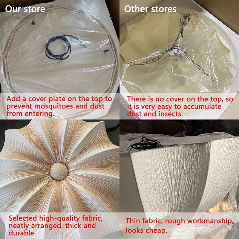 Wabi-Sabi Fabric Pendant Chandelier