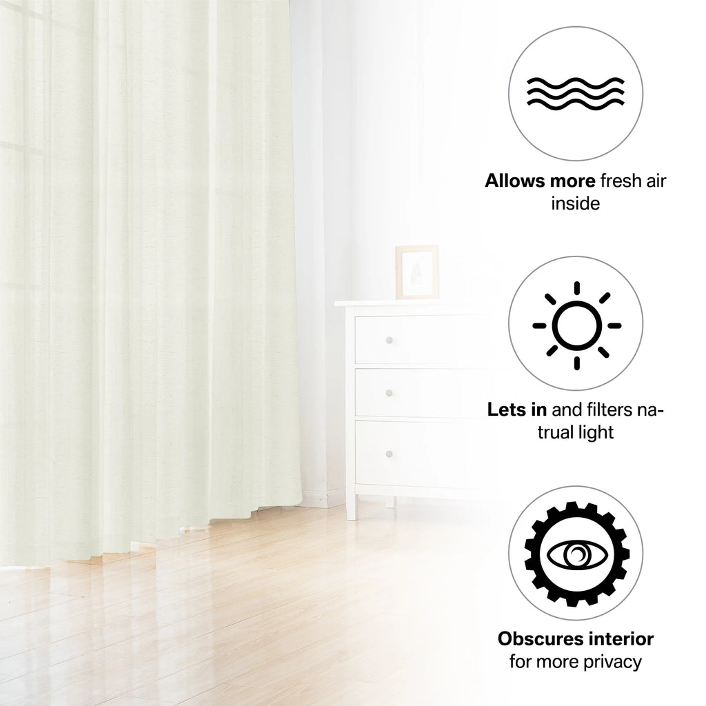 Modern Linen Sheer Curtains