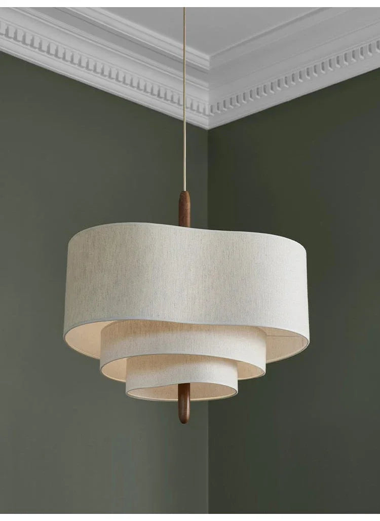 Wabi-Sabi Fabric Arc Pendant Lamp