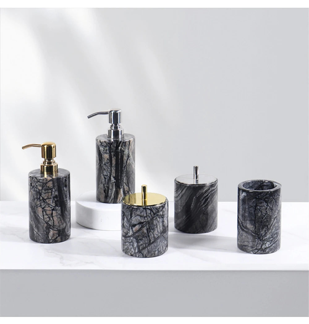 Grey Marble Bathroom Set
