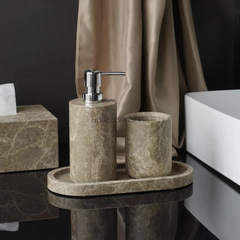 Nordic Marble Bathroom Set