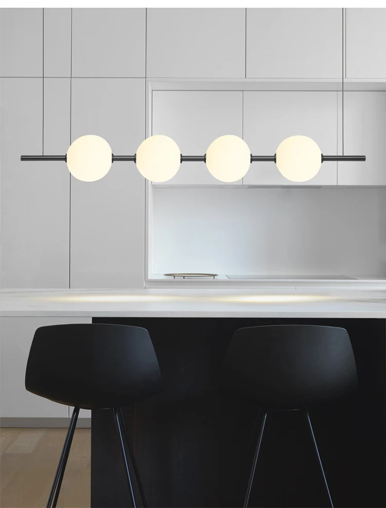 Minimalist Cement Linear Pendant Light