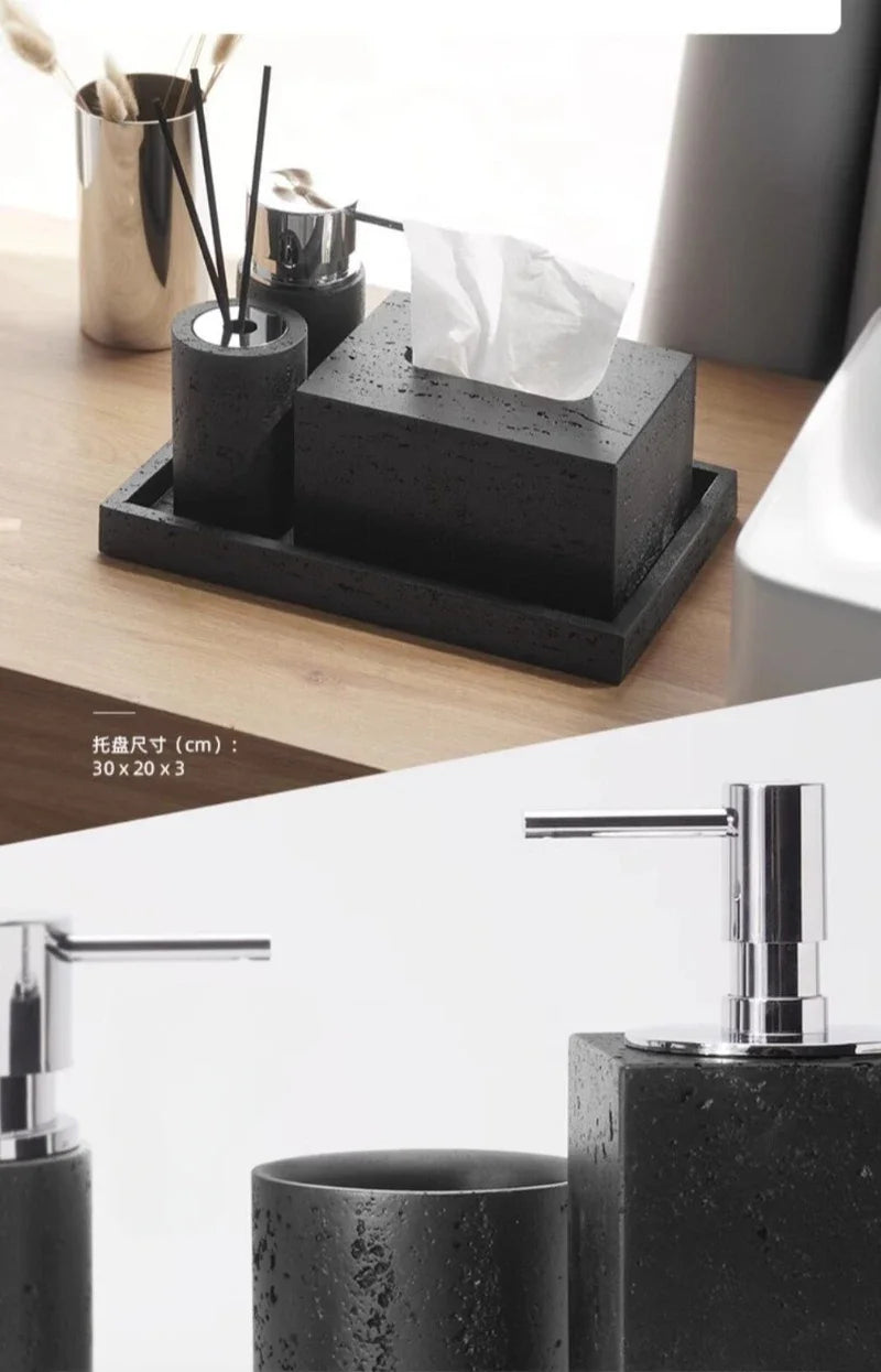 Wabi-Sabi Sandstone Bath Set
