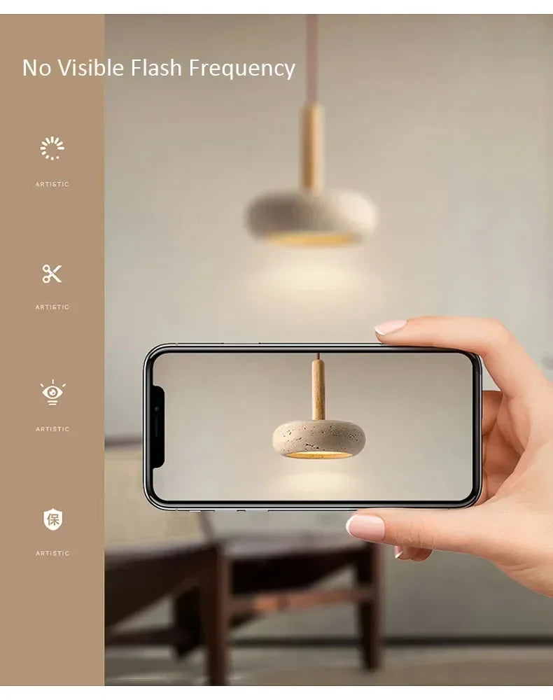 Wabi-Sabi Stone Pendant Lamp
