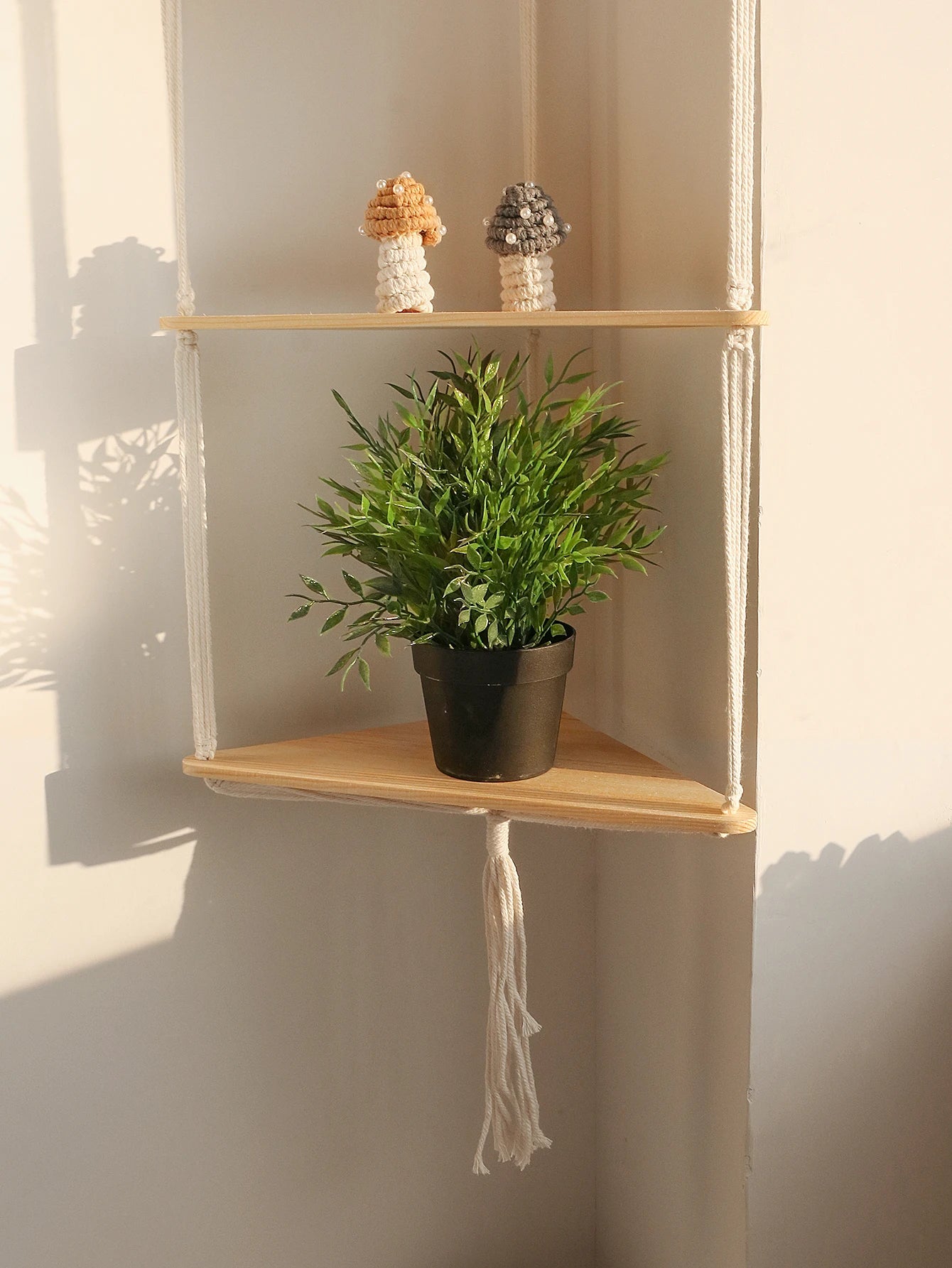 Floating Corner Wall Shelf